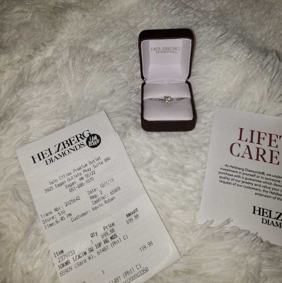 Helzberg Diamonds Jewelry | 3k Princess Cut Diamond Ring | Poshmark